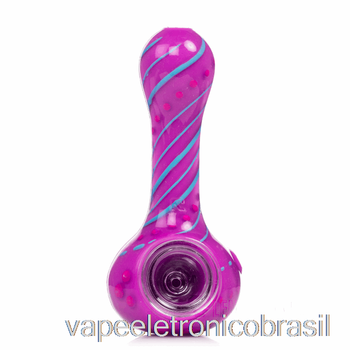 Vape Recarregável Eyce Oraflex Floral Colher De Silicone Flor (azul / Roxo / Violeta)